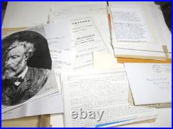 LOT 150 DOCUMENTS FONDS GOUPIL JULES VERNE 1960-80 LETTRES Brochures Manuscrits