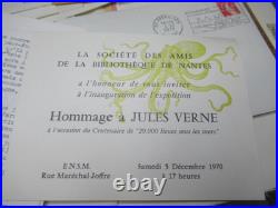 LOT 150 DOCUMENTS FONDS GOUPIL JULES VERNE 1960-80 LETTRES Brochures Manuscrits