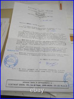 LOT 150 DOCUMENTS FONDS GOUPIL JULES VERNE 1960-80 LETTRES Brochures Manuscrits