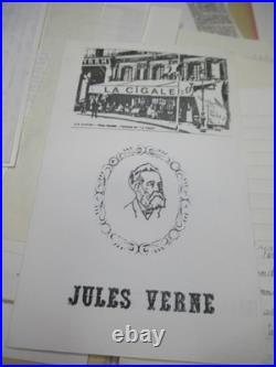 LOT 150 DOCUMENTS FONDS GOUPIL JULES VERNE 1960-80 LETTRES Brochures Manuscrits