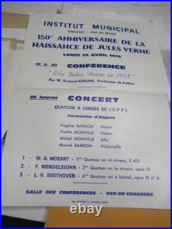 LOT 150 DOCUMENTS FONDS GOUPIL JULES VERNE 1960-80 LETTRES Brochures Manuscrits