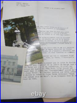 LOT 150 DOCUMENTS FONDS GOUPIL JULES VERNE 1960-80 LETTRES Brochures Manuscrits