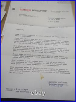 LOT 150 DOCUMENTS FONDS GOUPIL JULES VERNE 1960-80 LETTRES Brochures Manuscrits