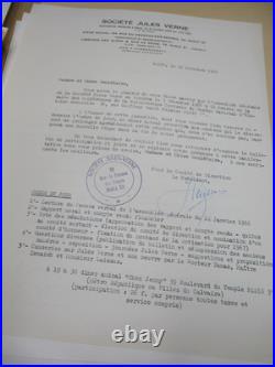 LOT 150 DOCUMENTS FONDS GOUPIL JULES VERNE 1960-80 LETTRES Brochures Manuscrits