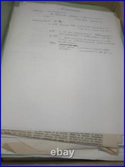 LOT 150 DOCUMENTS FONDS GOUPIL JULES VERNE 1960-80 LETTRES Brochures Manuscrits