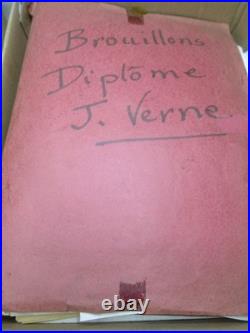 LOT 150 DOCUMENTS FONDS GOUPIL JULES VERNE 1960-80 LETTRES Brochures Manuscrits