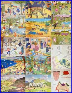 LOT de 10 Anciennes Affiches Scolaires Pédagogiques / Tableaux d'élocution