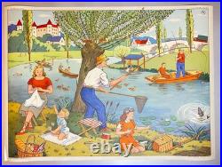 LOT de 10 Anciennes Affiches Scolaires Pédagogiques / Tableaux d'élocution