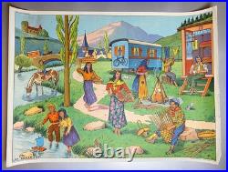 LOT de 10 Anciennes Affiches Scolaires Pédagogiques / Tableaux d'élocution