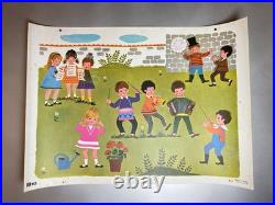 LOT de 10 Anciennes Affiches Scolaires Pédagogiques / Tableaux d'élocution