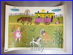 LOT de 10 Anciennes Affiches Scolaires Pédagogiques / Tableaux d'élocution