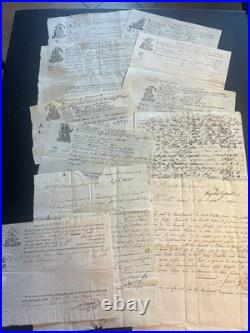 LOT de 11 CONNAISSEMENTS Documents Maritime et Douanier finXVIII, début XIX ème