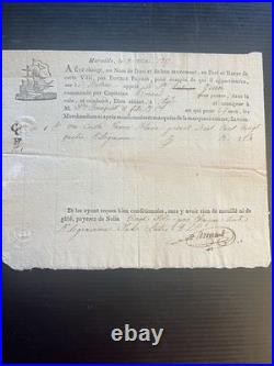 LOT de 11 CONNAISSEMENTS Documents Maritime et Douanier finXVIII, début XIX ème
