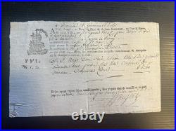 LOT de 11 CONNAISSEMENTS Documents Maritime et Douanier finXVIII, début XIX ème