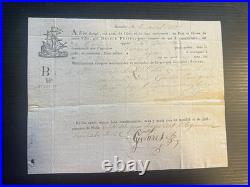 LOT de 11 CONNAISSEMENTS Documents Maritime et Douanier finXVIII, début XIX ème