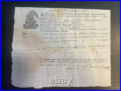 LOT de 11 CONNAISSEMENTS Documents Maritime et Douanier finXVIII, début XIX ème