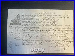 LOT de 11 CONNAISSEMENTS Documents Maritime et Douanier finXVIII, début XIX ème