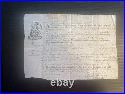LOT de 11 CONNAISSEMENTS Documents Maritime et Douanier finXVIII, début XIX ème