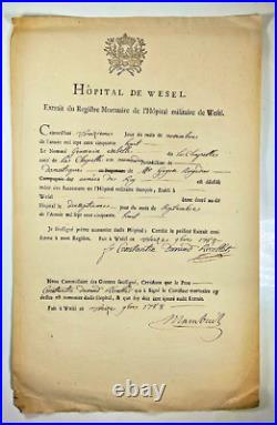 LOT de 24 CERTIFICATS de DÉCÈS SOLDATS GUERRES RÉVOLUTIONNAIRES PRUSSE XVIIIème