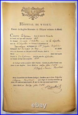 LOT de 24 CERTIFICATS de DÉCÈS SOLDATS GUERRES RÉVOLUTIONNAIRES PRUSSE XVIIIème