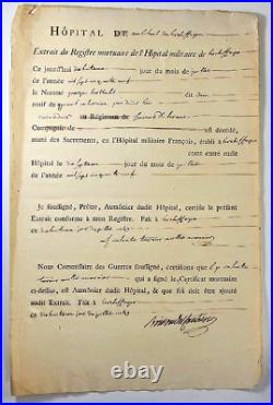 LOT de 24 CERTIFICATS de DÉCÈS SOLDATS GUERRES RÉVOLUTIONNAIRES PRUSSE XVIIIème