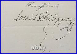 LOUIS-PHILIPPE Roi des Français & Adolphe THIERS document Lettre signée 1835