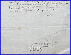 LOUIS XIII Lettre signée Citadelle de Calais 1618