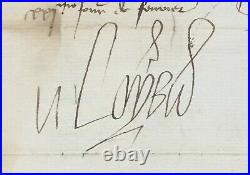 LOUIS XI Roi de France Lettre signée Etat de Charles le Téméraire 1478