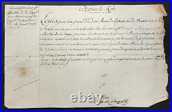 LOUIS XVIII Roi de France Document / Lettre signée Armée royaliste 1798