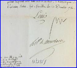 LOUIS XVI Roi de France Lettre de cachet signée citadelle de Doullens 1780