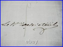LOUIS XVI lettre manuscrite signée Breteuil Archevêque 1784