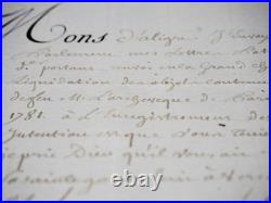 LOUIS XVI lettre manuscrite signée Breteuil Archevêque 1784