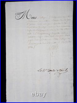 LOUIS XVI lettre manuscrite signée Breteuil Archevêque 1784