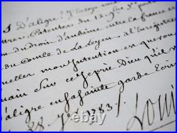 LOUIS XVI lettre manuscrite signée Chaillou droit d'aubaine 1783