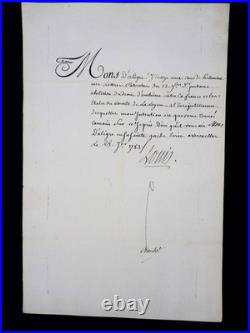LOUIS XVI lettre manuscrite signée Chaillou droit d'aubaine 1783