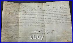 LOUIS XV Roi de France Document / lettre signée Mousquetaires du Roi 1752