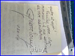LOUYS Lettre autographe signée MANUSCRITE
