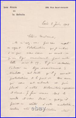 L. A. S Paul LE FLEM compositeur TRES INTERESSANTE lettre Aucassin Nicolette