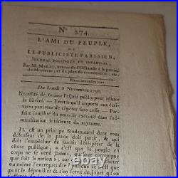 L'Ami du Peuple / Le Publiciste Parisien n° 274, journal politique, 8 nov. 1790