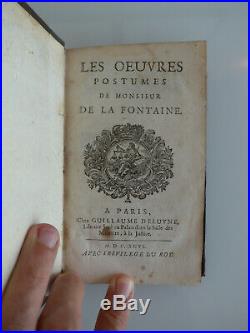 La Fontaine, Oeuvres Posthumes, EO, 1696, avec textes inédits