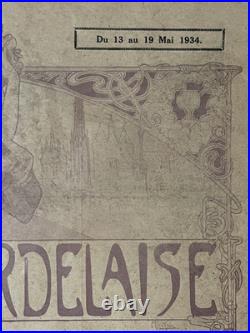 La Vie Bordelaise Journal Art Nouveau Alfons Mucha N°2186 Mai 1934