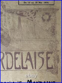 La Vie Bordelaise Journal Art Nouveau Alfons Mucha N°2186 Mai 1934