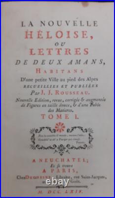 La nouvelle Héloïse ou lettres de deux amans J. J. Rousseau 1764