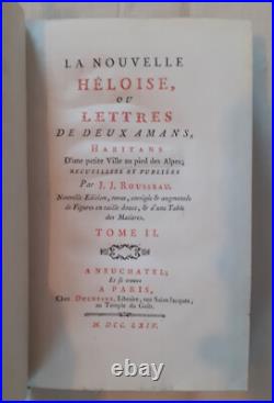 La nouvelle Héloïse ou lettres de deux amans J. J. Rousseau 1764