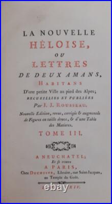 La nouvelle Héloïse ou lettres de deux amans J. J. Rousseau 1764