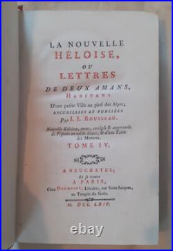 La nouvelle Héloïse ou lettres de deux amans J. J. Rousseau 1764 La nouvelle Héloïse ou lettres de deux amans J. J. Rousseau 1764