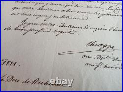 Las Lettre Signée Corse Chiappe Au Duc De Richelieu 1821 Tampon Collection