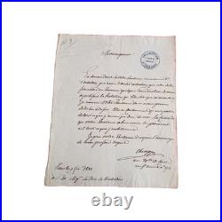 Las Lettre Signée Corse Chiappe Au Duc De Richelieu 1821 Tampon Collection