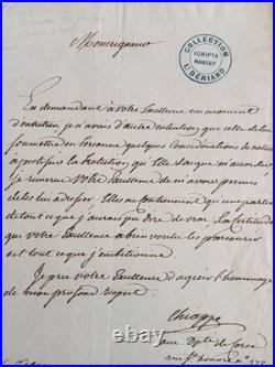Las Lettre Signée Corse Chiappe Au Duc De Richelieu 1821 Tampon Collection
