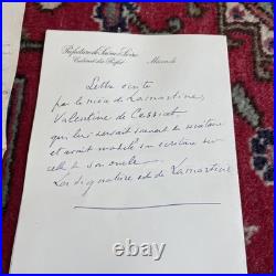 Le RELIQUAIRE DE LAMARTINE Léon Cerf 1925 + Courrier signé et documents RARE